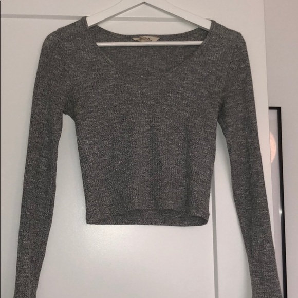Grey cropped Long sleeve - Picture 1 of 1